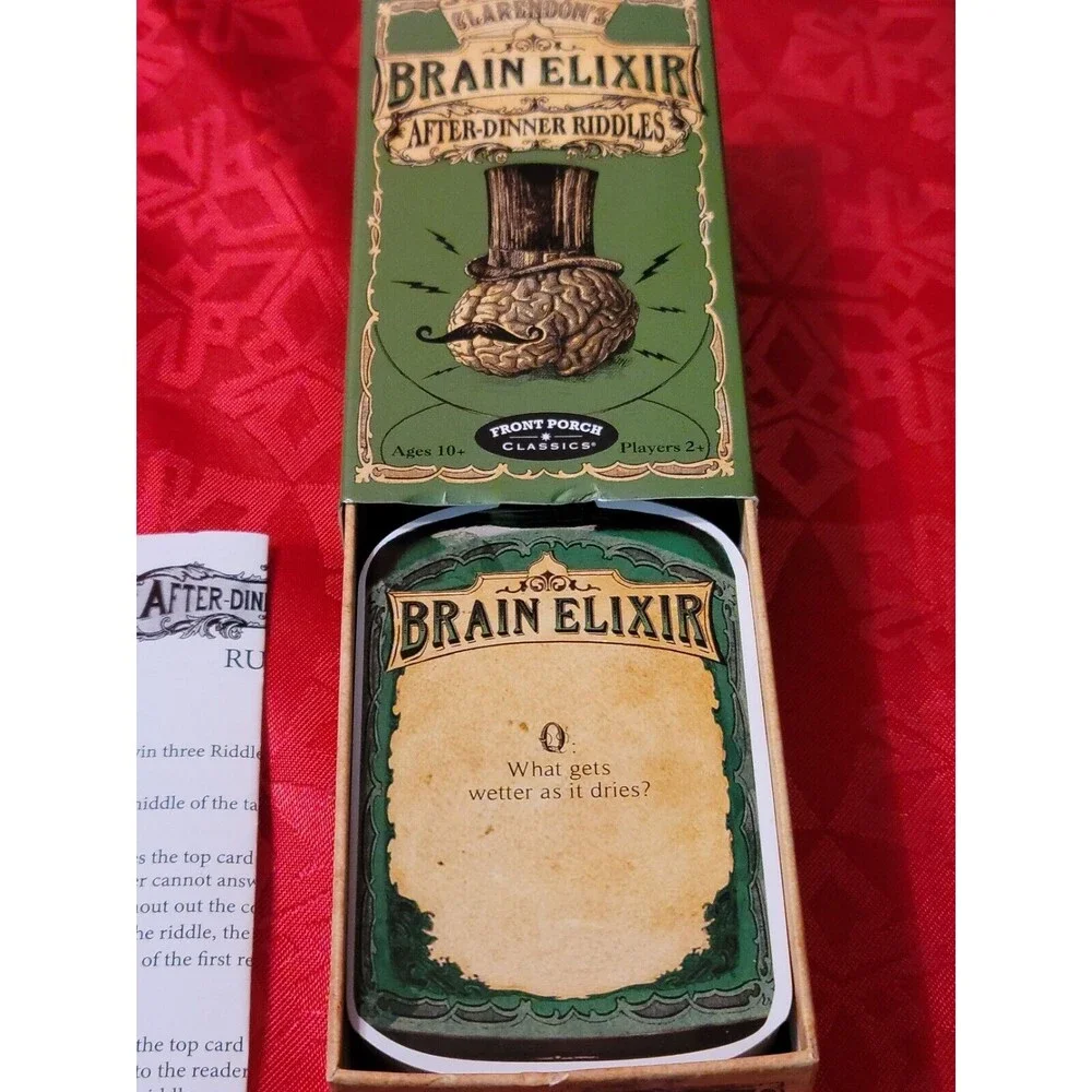 Clarendon's Brain Elixir After Dinner Riddles Front Porch Classics Deck Cards